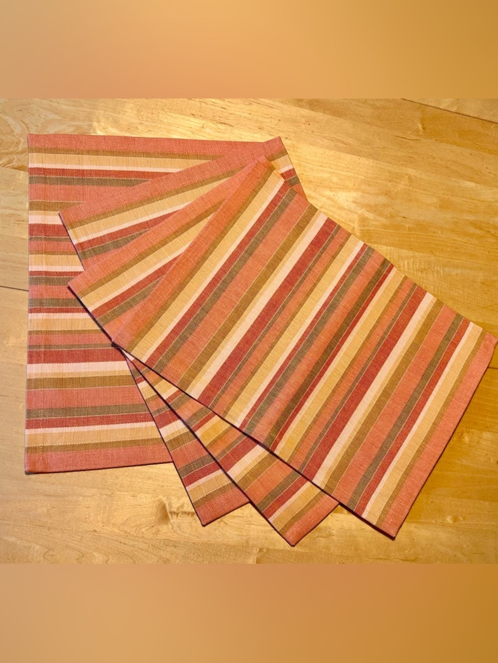 NWT Crate&Barrel cotton woven placemats